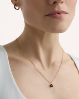 Semi-Precious Stone Pendant Necklace in Gold