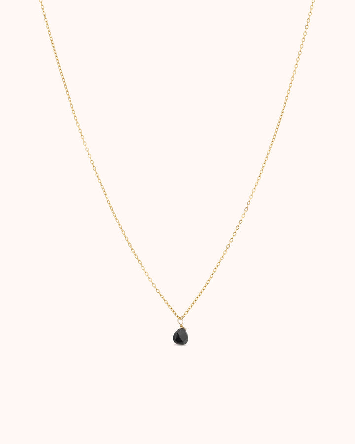 Semi-Precious Stone Pendant Necklace in Gold