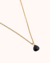 Semi-Precious Stone Pendant Necklace in Gold
