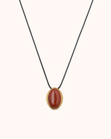Waterproof Semi-Precious Pendant Necklace in Gold