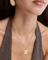 Waterproof Molten Double Necklace in Gold