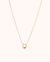 Waterproof U Pendant Necklace in Gold