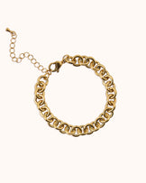 Waterproof Oval Link Bracelet in Gold