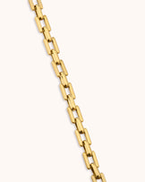Waterproof Chunky Square Chain Bracelet in Gold