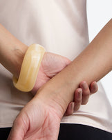 Chunky Resin Bangle in Cream