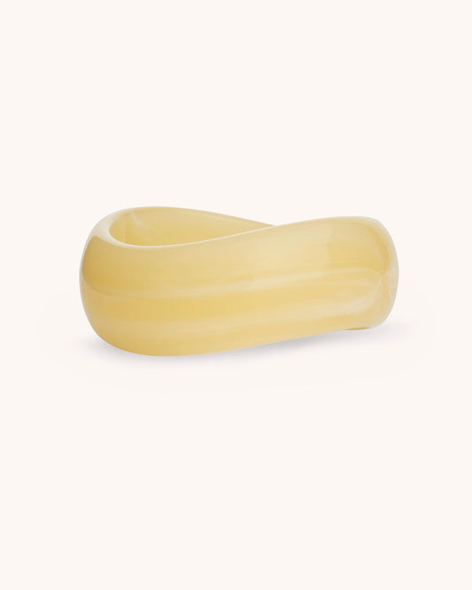 Chunky Resin Bangle in Cream