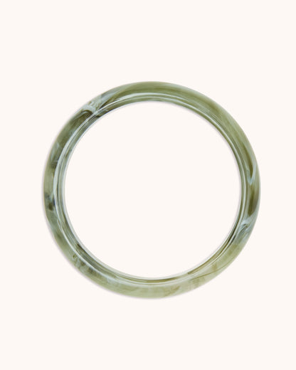 Waterproof Resin Bangle in Green
