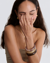 Resin Bangle in Cream