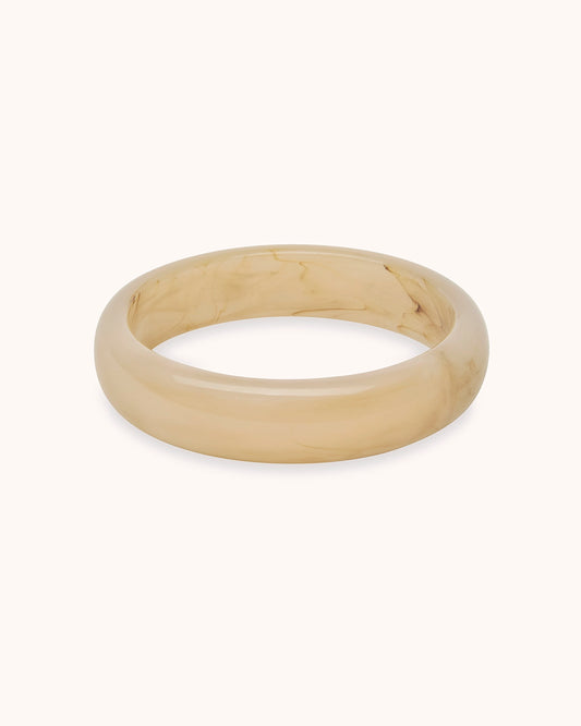 Resin Bangle in Cream