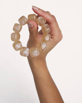 Chunky Resin Beaded Bracelet in Cream