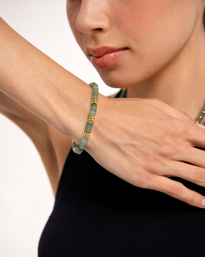 Semi-Precious Shell Stretch Bracelet