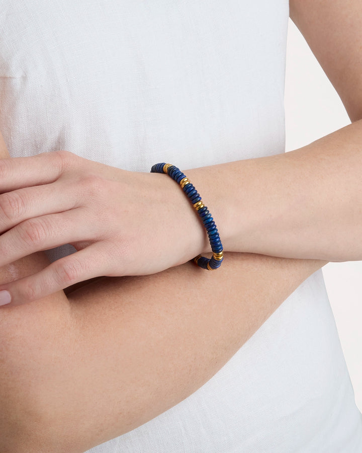 Semi-Precious Beaded Bracelet in Blue