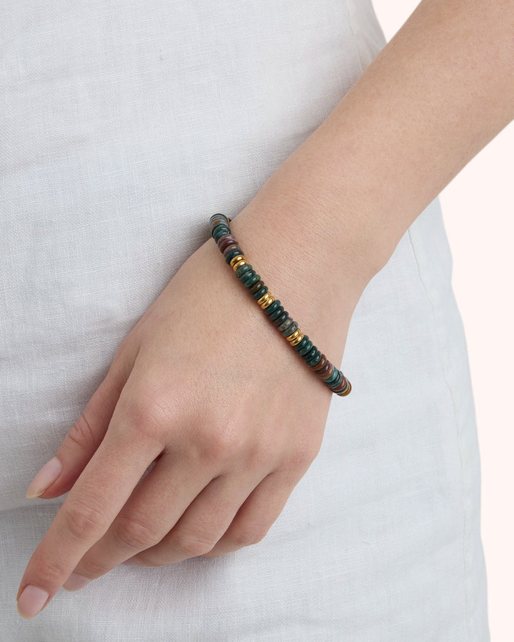 Semi-Precious Beaded Bracelet in Green