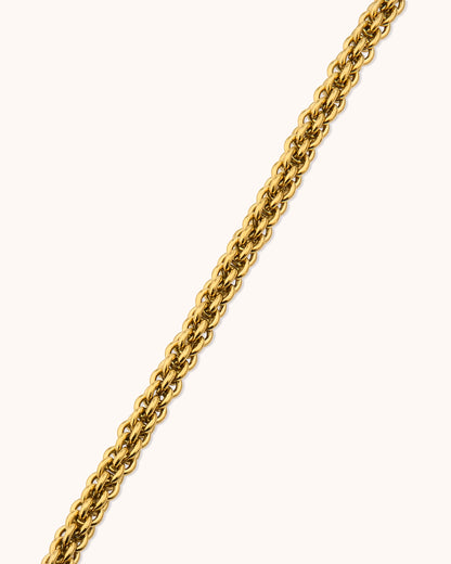 Waterproof Thick Link Chain Bracelet in Gold