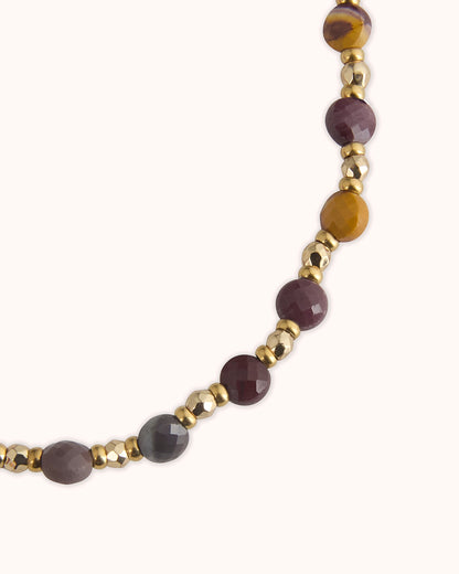 Waterproof Beaded Bracelet in Brown