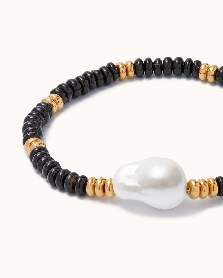 Bead & Freshwater Pearl Bracelet
