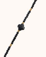 Waterproof Beaded Flower Bracelet in Gold
