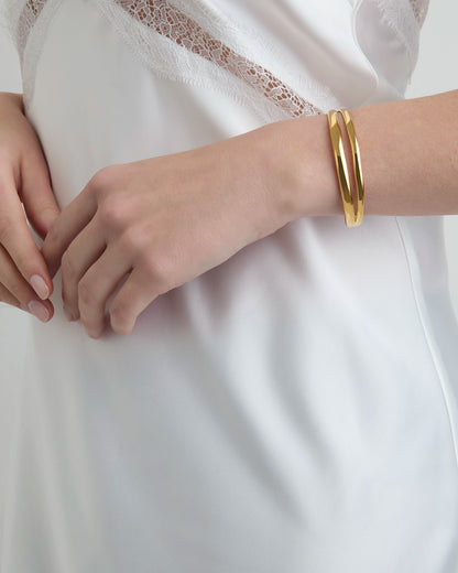 Waterproof Double Row Cuff in Gold