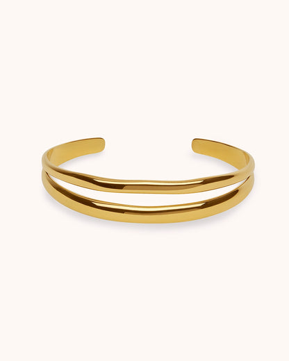 Waterproof Double Row Cuff in Gold