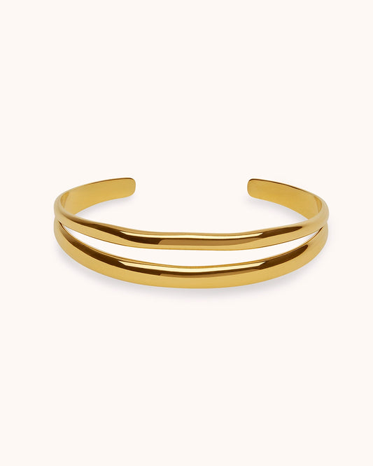 Waterproof Double Row Cuff in Gold