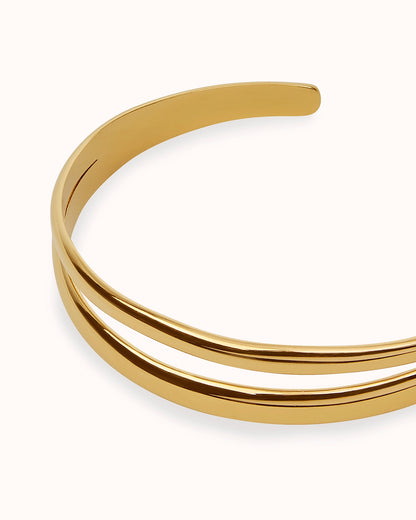 Waterproof Double Row Cuff in Gold