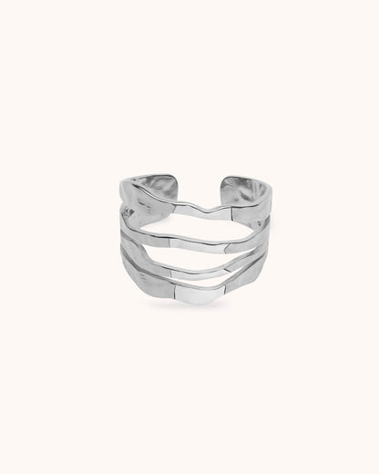 Waterproof 4-Row Ring in Silver