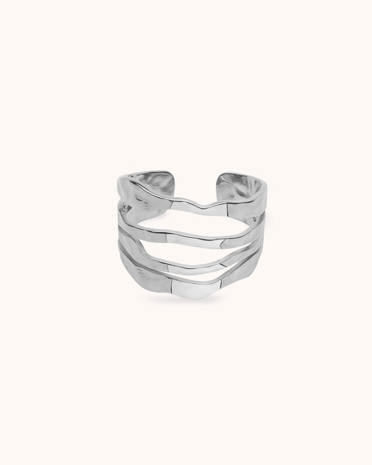 Waterproof 4-Row Ring in Silver