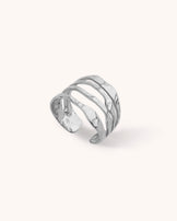 Waterproof 4-Row Ring in Silver