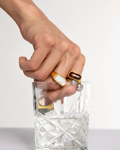 Chunky Tiger's Eye Ring in Brown