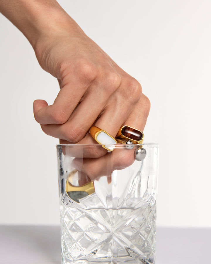 Chunky Tiger's Eye Ring in Brown