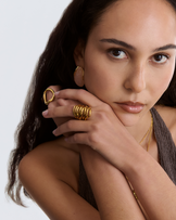 Waterproof Chunky Cage Ring in Gold