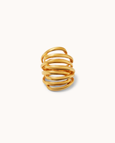 Waterproof Chunky Cage Ring in Gold