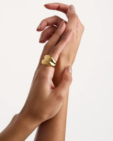 Waterproof Double Chunky Ring in Gold