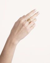 Waterproof 4-Row Ring in Gold