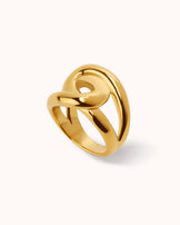 Waterproof Chunky Link Ring in Gold