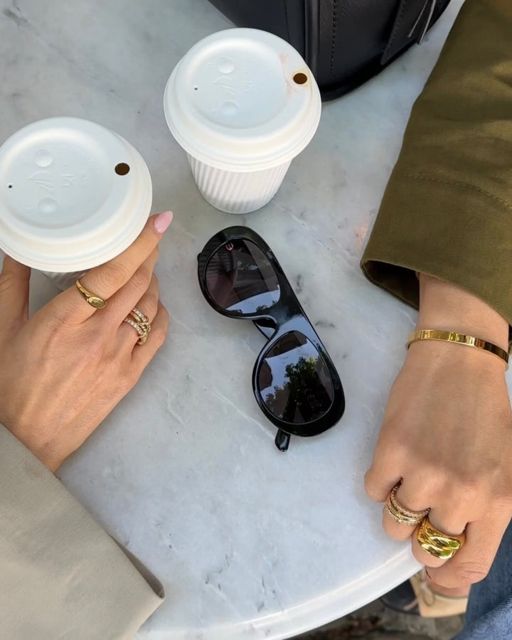 Waterproof Signet Ring in Gold
