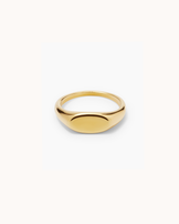 Waterproof Signet Ring in Gold