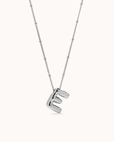Personalised Large Initial Pendant Necklace in Silver