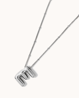 Personalised Large Initial Pendant Necklace in Silver