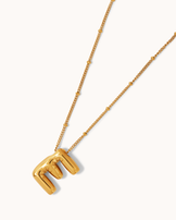 Personalised Large Initial Pendant Necklace in Gold