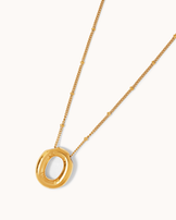 Personalised Large Initial Pendant Necklace in Gold