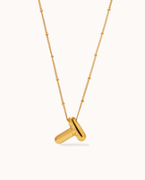 Personalised Large Initial Pendant Necklace in Gold