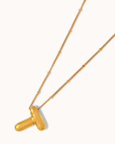 Personalised Large Initial Pendant Necklace in Gold