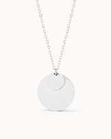 Circles Pendant Chain Necklace in Silver