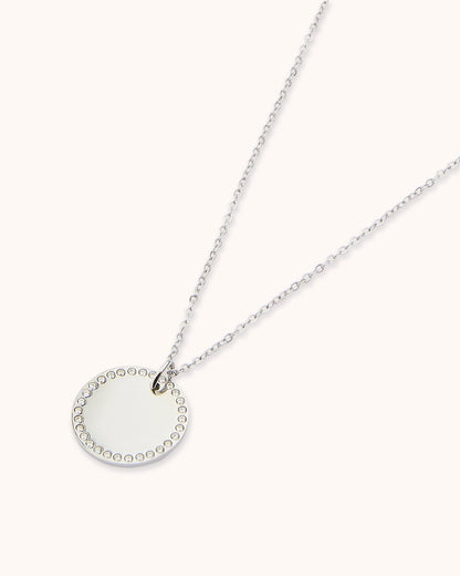 Circle Detailed Pendant Chain Necklace