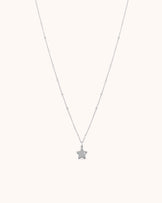 Cubic Zirconia Star Pendant Necklace in Silver