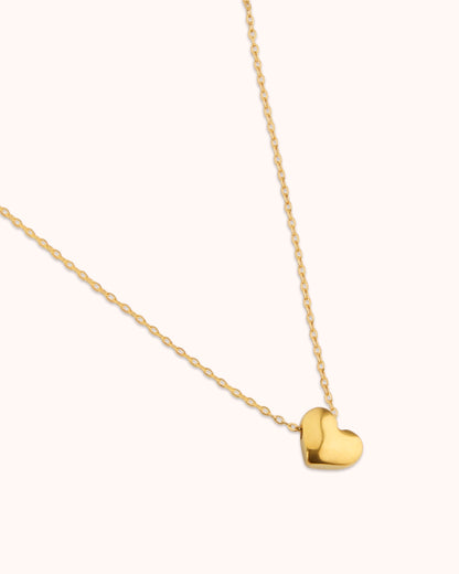 Chunky Heart Pendant Chain Necklace
