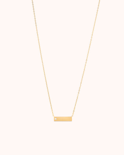Rectangle Pendant Chain Necklace
