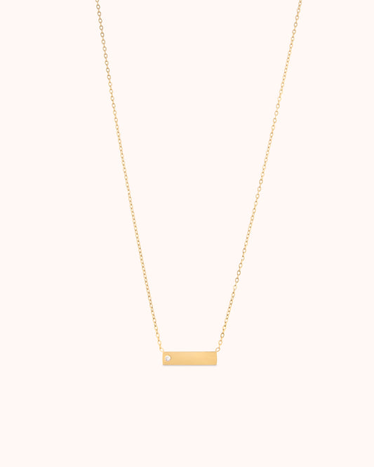 Rectangle Pendant Chain Necklace