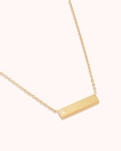 Rectangle Pendant Chain Necklace